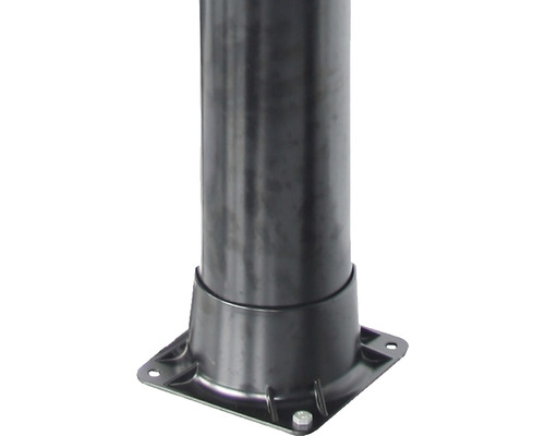 Pied de poteau en métal avec plaque de base carrée pour fixation