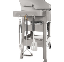 Grill avec pince à grillades, brosse à barbecue et spatule à grillades