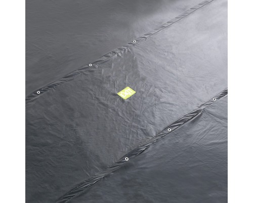 Abdeckung mit Ösen und Exit Logo