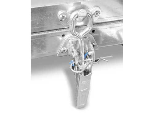 Fermeture de coffre en métal avec goupille de sécurité