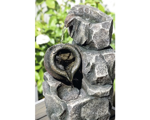 Fontaine d''intérieur décorative avec fonction de cascade et aspect pierre