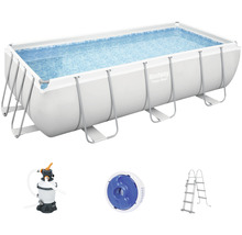 Bestway Framepool Set mit Filterpumpe, Leiter und Zubehör