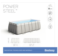 Power Steel Framepool mit den Maßen 4,04 Meter mal 2,01 Meter und einer Tiefe von 1 Meter