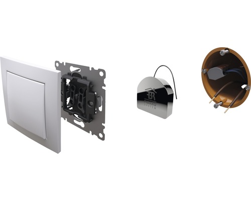 Einbauschalter, Dimmer und Unterputzdose