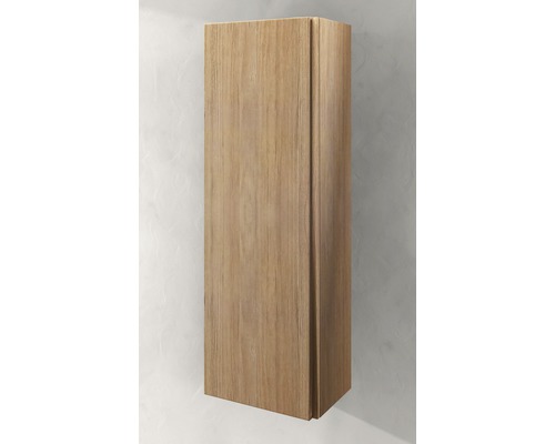 Holzfarbener Hängehochschrank für das Badezimmer
