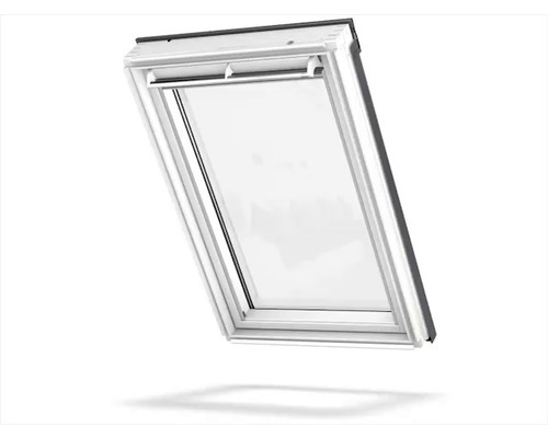 Store occultant VELUX uni blanc à commande manuelle cadre blanc DKL U04 1025SWL
