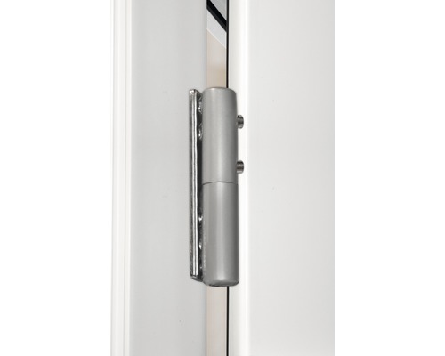 Paumelle de porte métallique sur une porte
