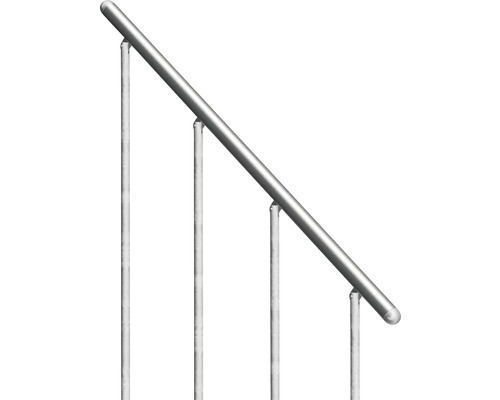 Treppengeländer aus Metall mit drei Pfosten