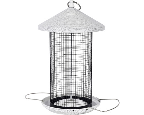 Mangeoire à oiseaux avec fil métallique et toit