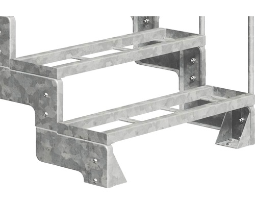 Escalier métallique à deux marches