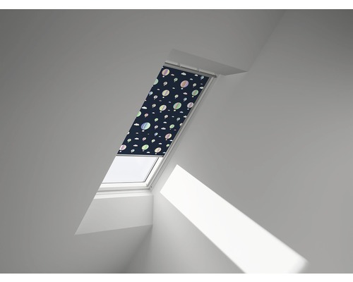 Store occultant VELUX Kids montgolfières à commande manuelle cadre blanc DKL CK06 4666SWL