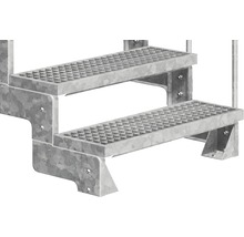 Metalltreppe mit zwei Stufen