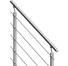 Escalier extérieur Pertura Tallis avec balustrade Prova 4 pas de marche 80 cm métal-thumb-1