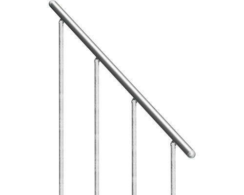 Treppengeländer aus Metall mit drei Pfosten