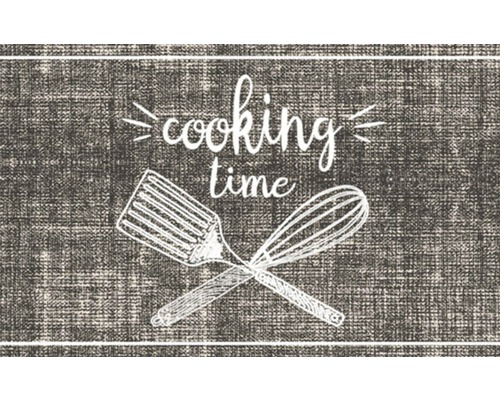 Tapis de cuisine avec motif temps de cuisson, spatule et fouet