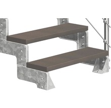 Treppe mit zwei Stufen und Metallrahmen