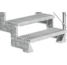 Metalltreppe mit zwei Stufen für den Aussenbereich