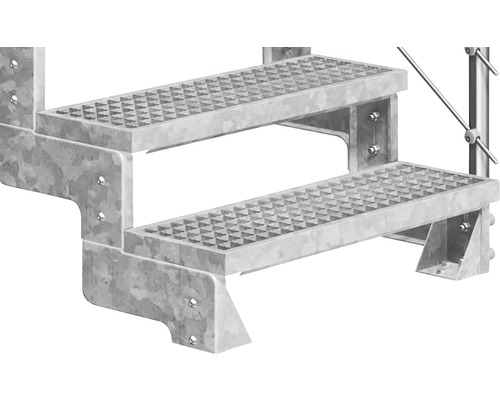 Metalltreppe mit zwei Stufen für den Aussenbereich
