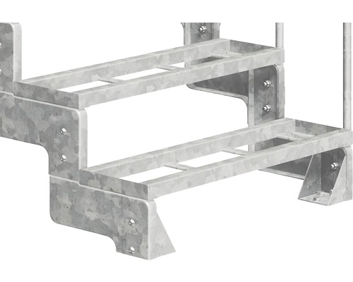 Metalltreppe mit zwei Stufen