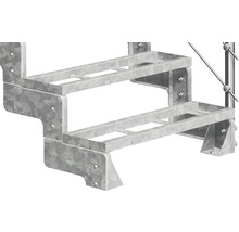 Metalltreppe mit zwei Stufen