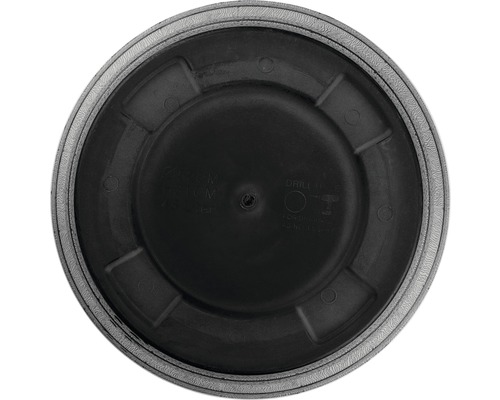 Vue intérieure d''un pot de fleurs en plastique