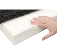 Matelas mousse à mémoire de forme 75x115 cm beige-anthracite