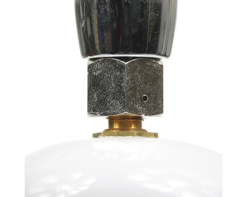 Vue détaillée d''un raccord de bouteille de gaz.