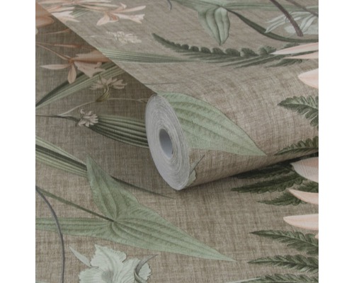 Rolle der floralen Tapete mit Pflanzenmuster