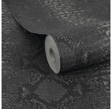 Papier peint intissé 113261 aspect peau de serpent gris