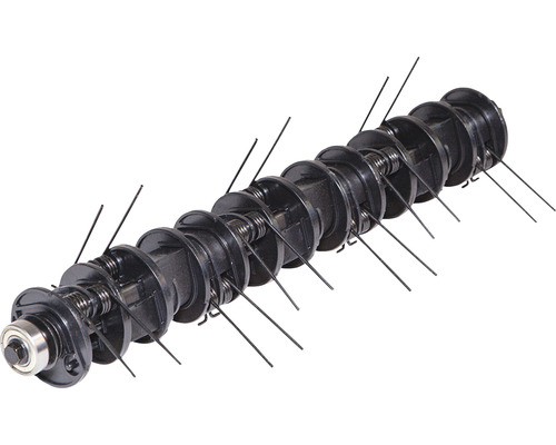 Rouleau d''aération pour gazon avec ressorts et broches pour l''entretien du jardin