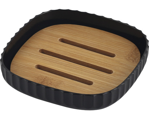 Porte-savon avec insert en bambou