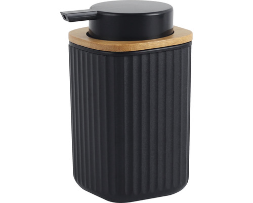 Distributeur de savon en bambou et plastique