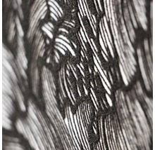 Papier peint intissé 87005-HOR Flock Fleur velours noir blanc