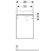 GEBERIT Waschtischunterschrank Xeno² weiß hochglanz 1 Auszug für 40 cm 500502011
