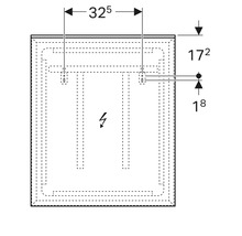 Miroir de salle de bains à LED GEBERIT Xeno² 60x71 cm