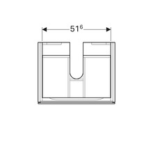 Meuble sous vasque GEBERIT Xeno² blanc haute brillance 1 coulisse pour 60 cm 500505011