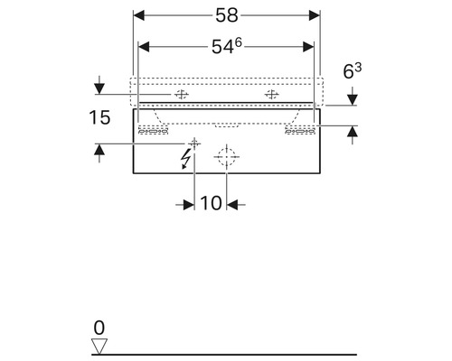 Technische Zeichnung mit Maßangaben
