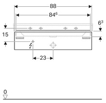 GEBERIT Waschtischunterschrank Xeno² weiß hochglanz 1 Auszug für 90 cm 500508011