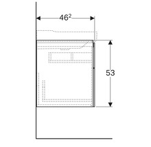 Meuble sous vasque GEBERIT Xeno² blanc haute brillance 2 coulisses avec amortisseur pour 90 cm 500509011