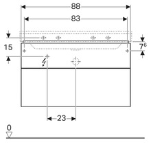 Meuble sous vasque GEBERIT Xeno² blanc haute brillance 2 coulisses avec amortisseur pour 90 cm 500509011