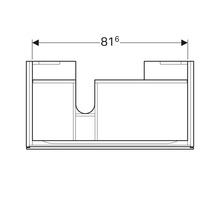 Meuble sous vasque GEBERIT Xeno² blanc haute brillance 1 coulisse pour 90 cm droite 500513011