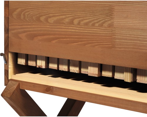 Vue détaillée d''une ruche en bois