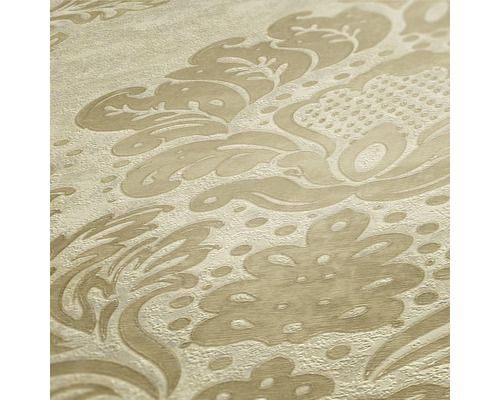 Nahaufnahme einer strukturierten Tapete mit floralem Muster