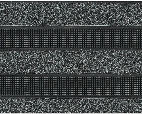 Paillasson avec motif à rayures en textile et caoutchouc