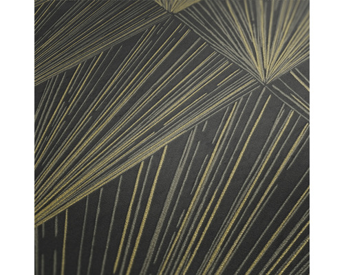 Nahaufnahme einer Tapete mit geometrischem Strahlenmuster