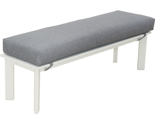 Banc de jardin avec coussin gris