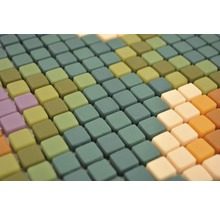 Mosaïque de carreaux en pierres carrées