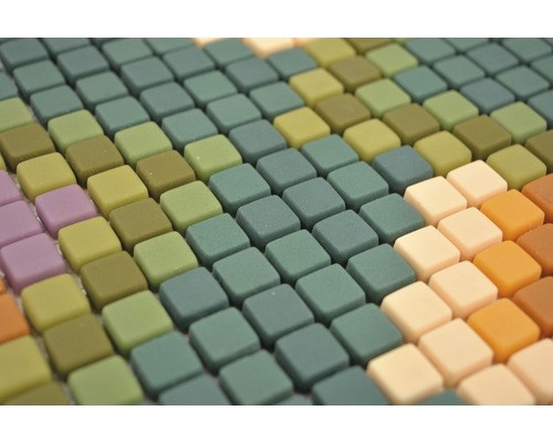 Mosaïque de carreaux en pierres carrées