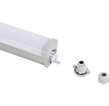 Réglette fluorescente LED pour pièce humide IP65 1x38W 5100 lm 4000 K blanc neutre Lxh 1158x54 mm