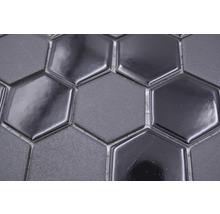 Carreaux de mosaïque hexagonaux dans deux tons de gris différents